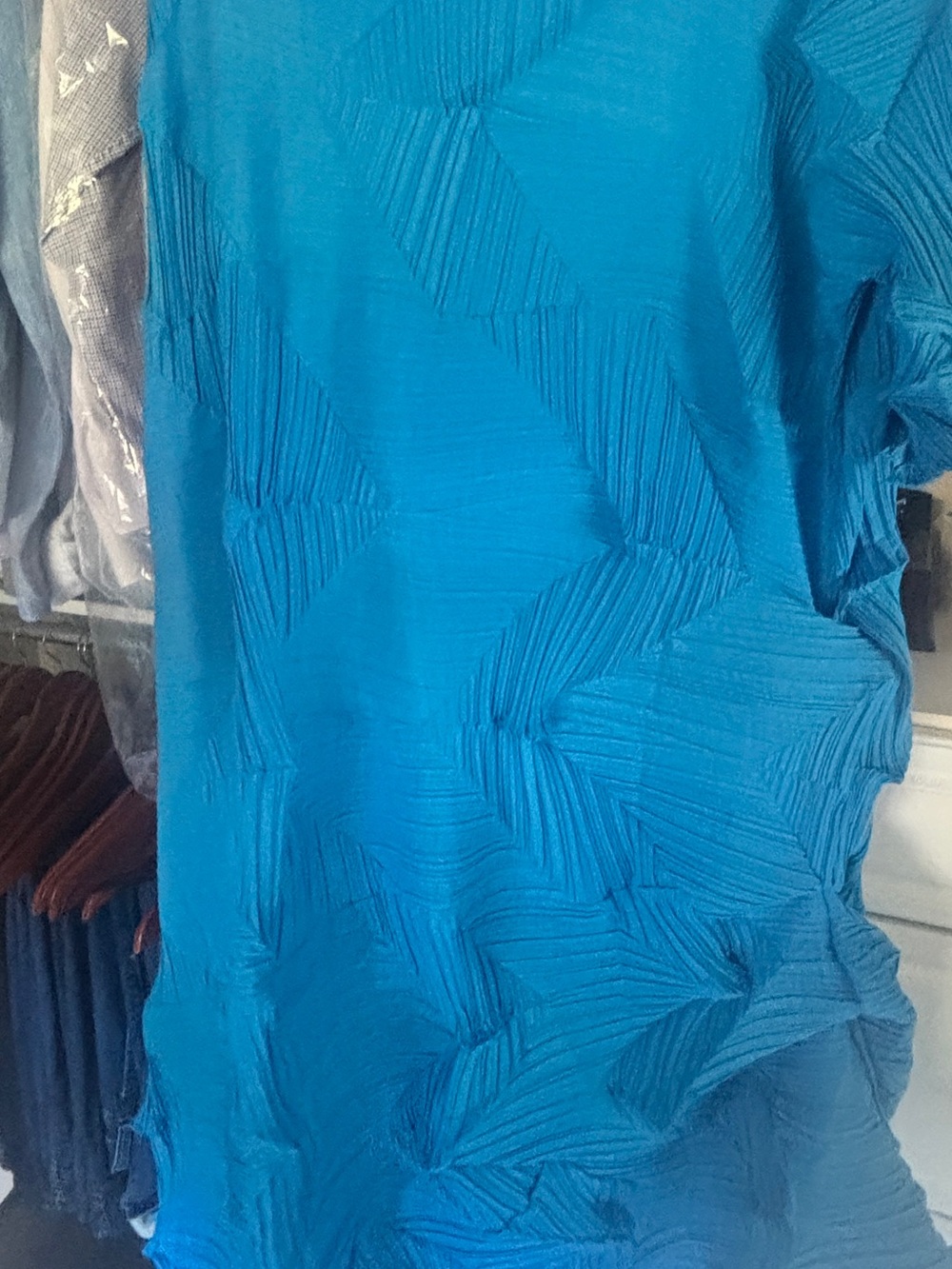 Women's Electric Blue Pleated Maxi Dress